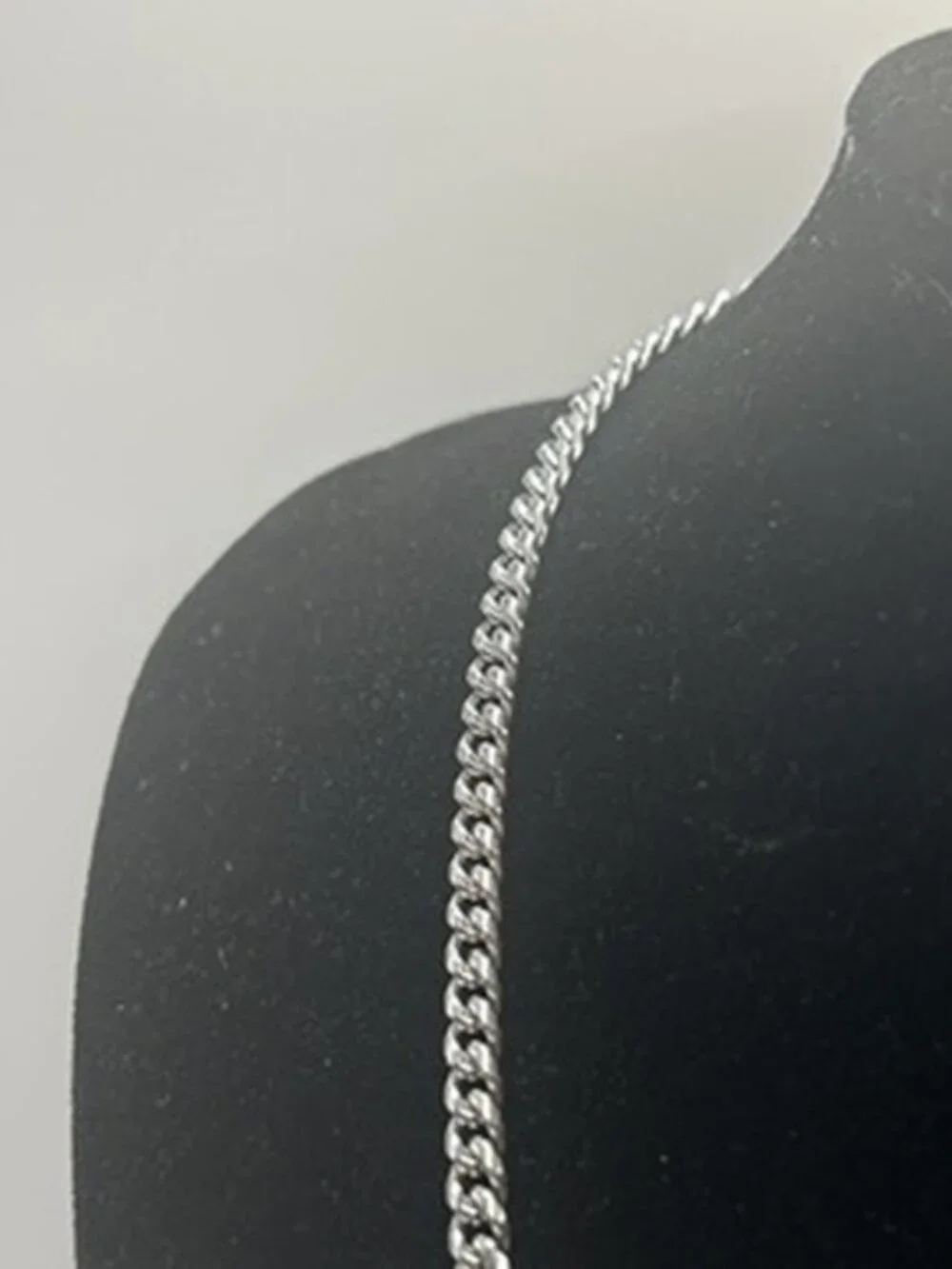 Real Silver Cuban Chain Stainless Steel Plated 4mm 22 Inch Durable Waterproof